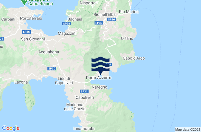 Porto Azzurro, Italyの潮見表地図