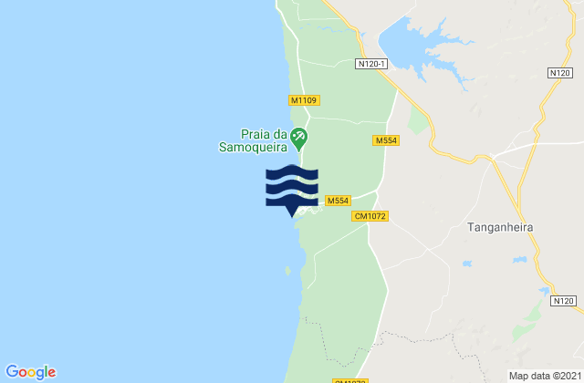 Porto Covo, Portugalの潮見表地図