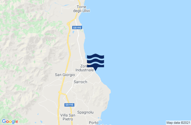 Porto Foxi, Italyの潮見表地図