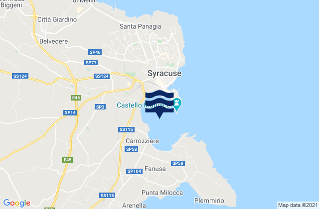 Porto Grande, Italyの潮見表地図