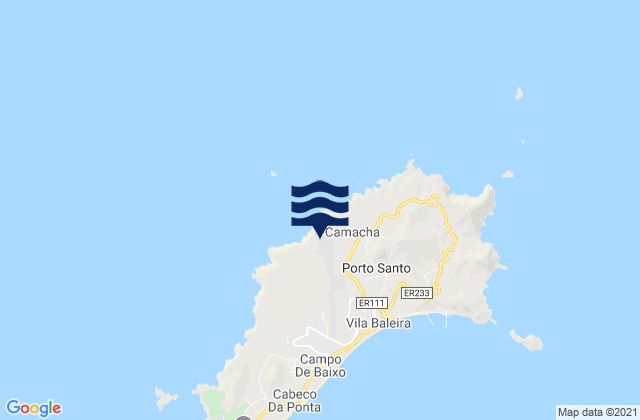 Porto Santo, Portugalの潮見表地図