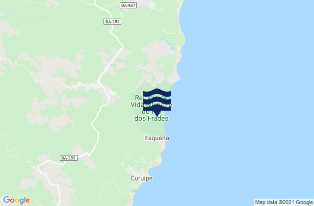 Porto Seguro, Brazilの潮見表地図