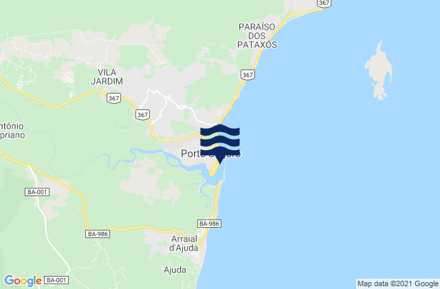 Porto Seguro, Brazilの潮見表地図