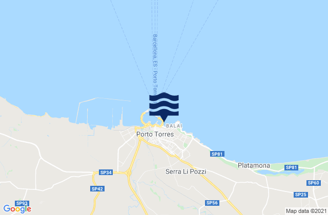 Porto Torres, Italyの潮見表地図