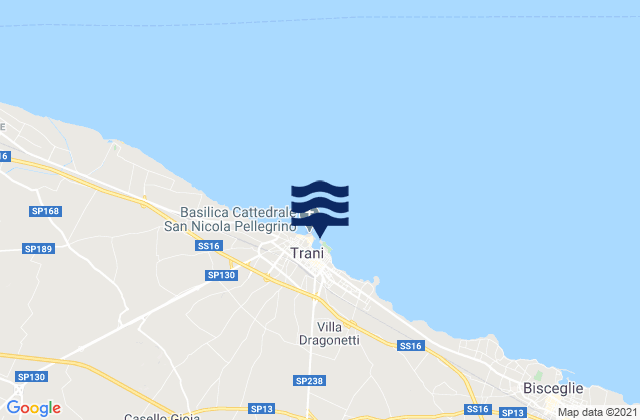 Porto Trani, Italyの潮見表地図