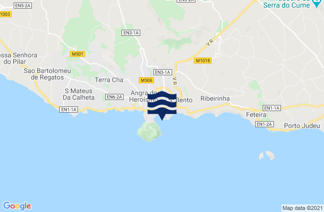 Porto de Angra Ilha Terceira, Portugalの潮見表地図