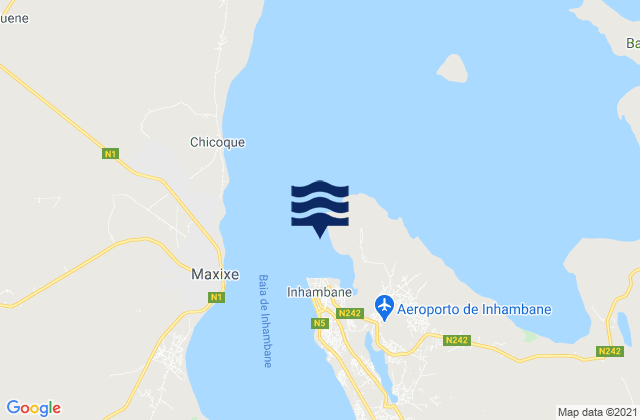 Porto de Inhambane, Mozambiqueの潮見表地図