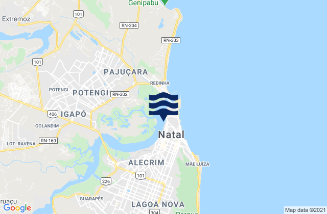 Porto de Natal, Brazilの潮見表地図