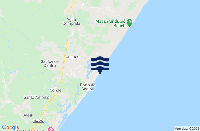 Porto de Sauipe, Brazilの潮見表地図
