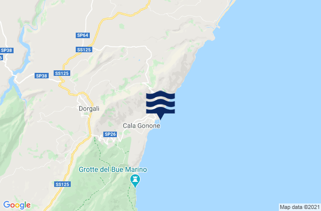 Porto di Cala Gonone, Italyの潮見表地図