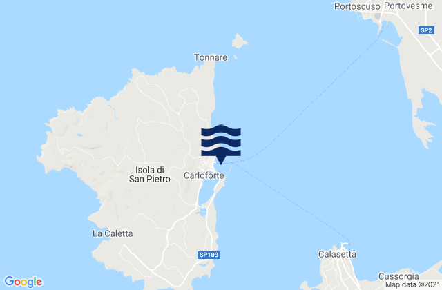 Porto di Carloforte, Italyの潮見表地図