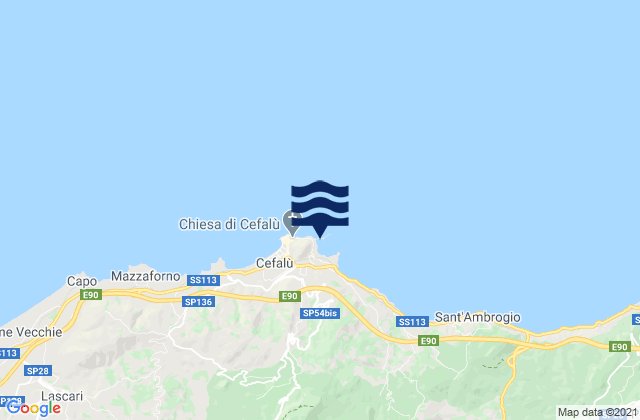 Porto di Cefalù, Italyの潮見表地図