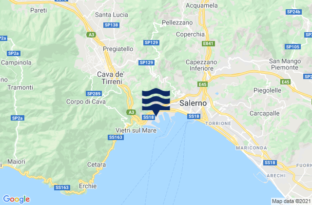 Porto di Salerno, Italyの潮見表地図