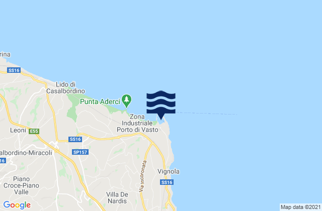 Porto di Vasto, Italyの潮見表地図