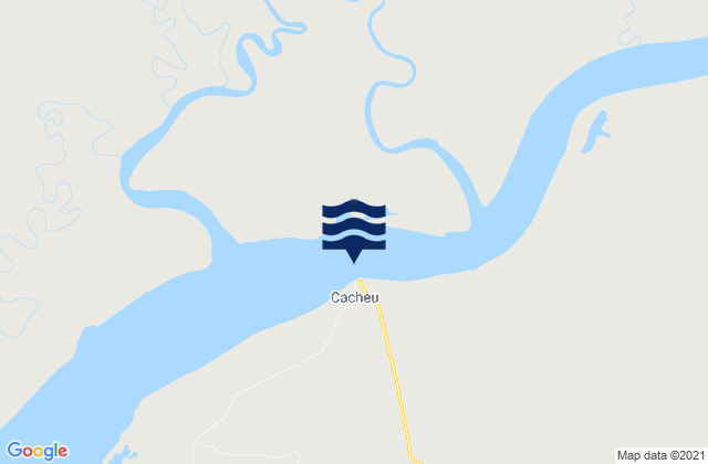 Porto do Cacheu, Guinea-Bissauの潮見表地図