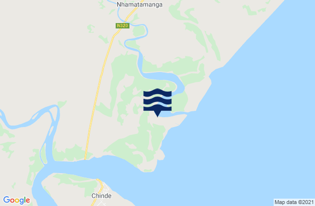 Porto do Chinde, Mozambiqueの潮見表地図