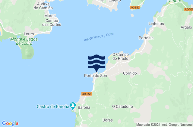 Porto do Son, Spainの潮見表地図