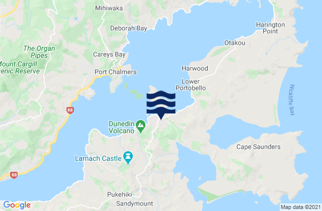 Portobello, New Zealandの潮見表地図