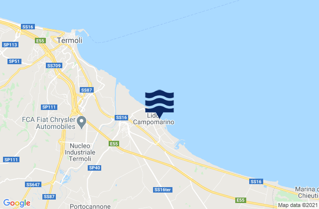 Portocannone, Italyの潮見表地図