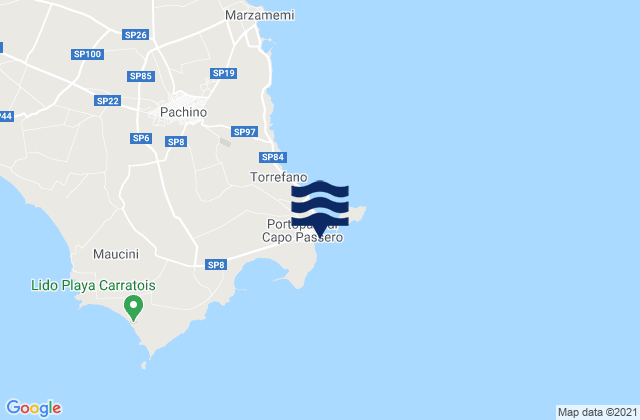 Portopalo di Capo Passero, Italyの潮見表地図