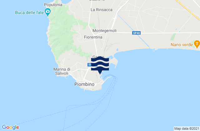 Portovecchio di Piombino, Italyの潮見表地図