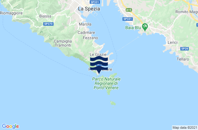 Portovenere, Italyの潮見表地図