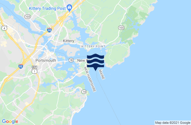 Portsmouth Harbor Entrance, United Statesの潮見表地図