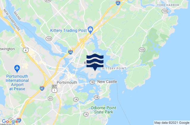 Portsmouth Naval Shipyard (disputed waters), United Statesの潮見表地図