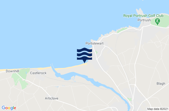 Portstewart Beach, United Kingdomの潮見表地図