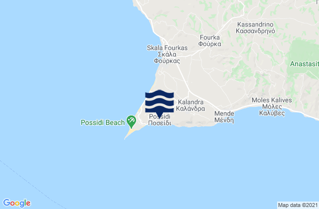 Poseidi, Greeceの潮見表地図