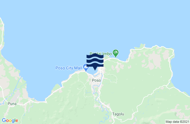 Poso, Indonesiaの潮見表地図