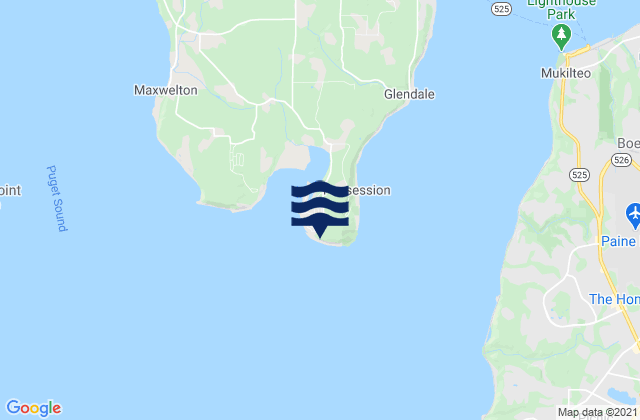 Possession Point, United Statesの潮見表地図