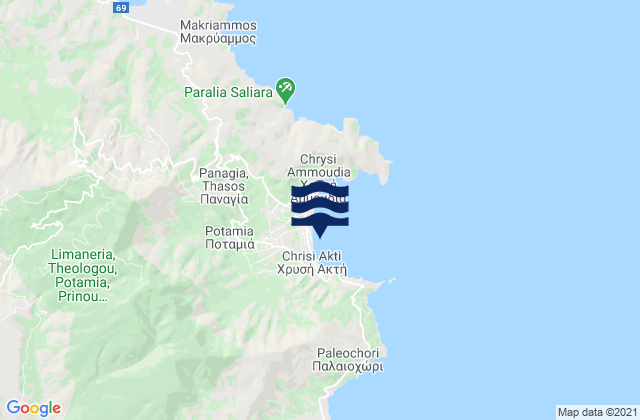 Potamiá, Greeceの潮見表地図