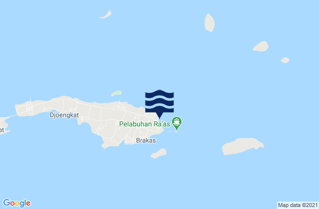 Poteran, Indonesiaの潮見表地図