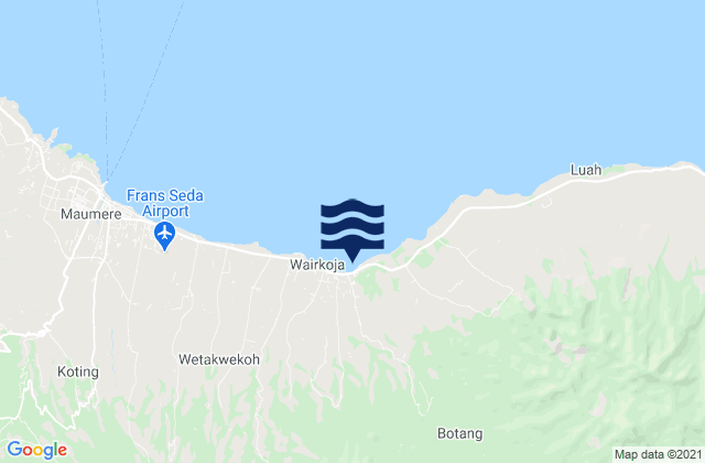 Potet, Indonesiaの潮見表地図
