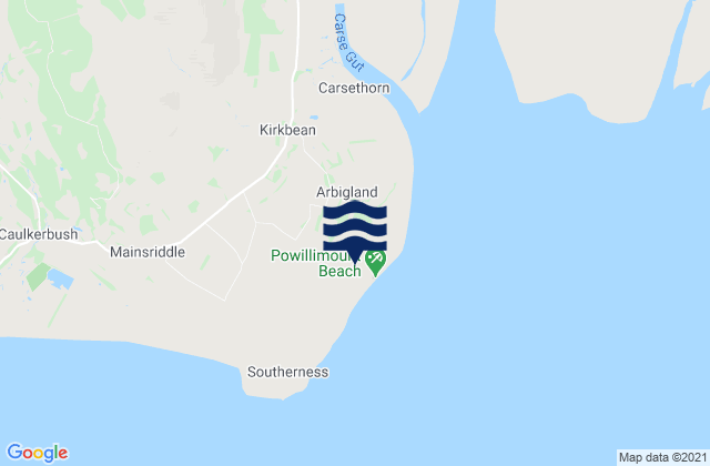 Powillimount Beach, United Kingdomの潮見表地図
