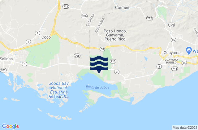 Pozo Hondo Barrio, Puerto Ricoの潮見表地図