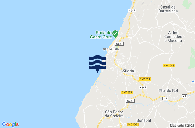 Praia Azul, Portugalの潮見表地図