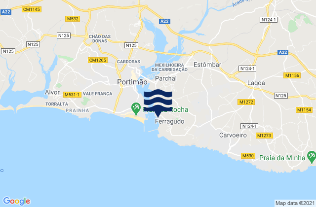 Praia Grande, Portugalの潮見表地図