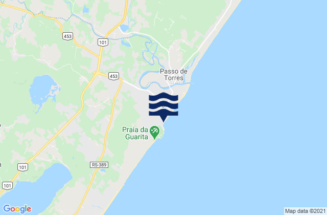 Praia da Cal, Brazilの潮見表地図
