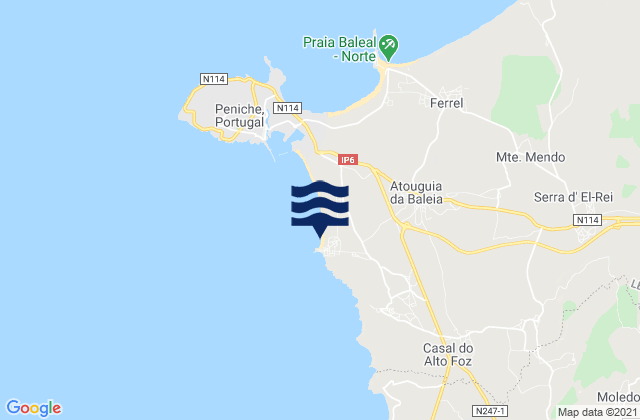 Praia da Consolação, Portugalの潮見表地図