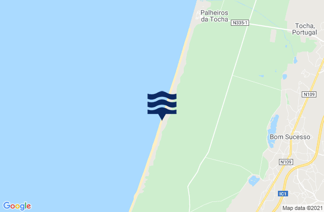 Praia da Costinha, Portugalの潮見表地図