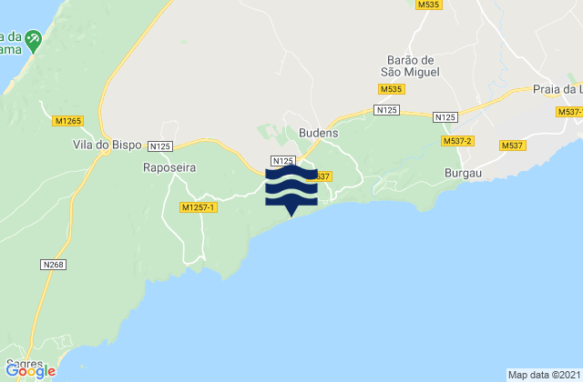 Praia da Figueira, Portugalの潮見表地図