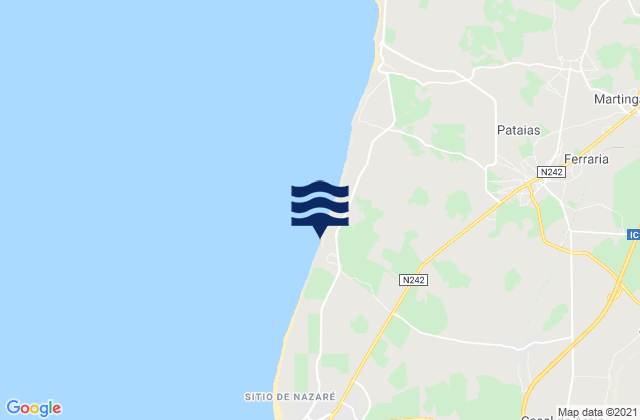 Praia da Légua, Portugalの潮見表地図