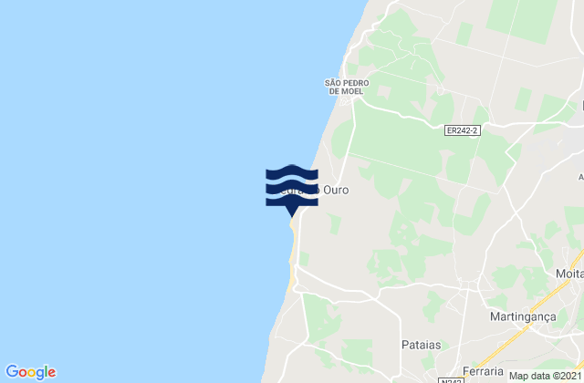Praia da Polvoeira, Portugalの潮見表地図