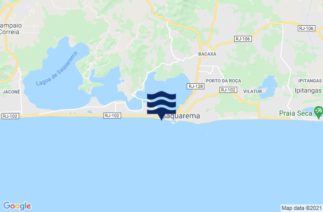 Praia da Vila, Brazilの潮見表地図