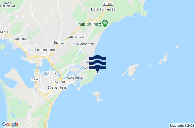Praia das Conchas, Brazilの潮見表地図