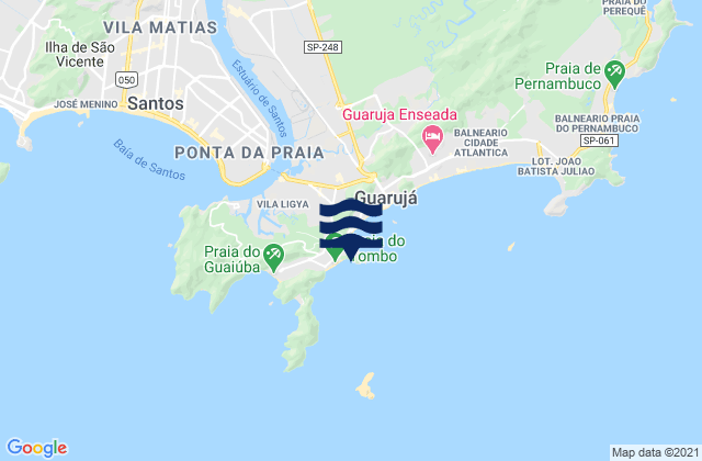 Praia de Asturias, Brazilの潮見表地図