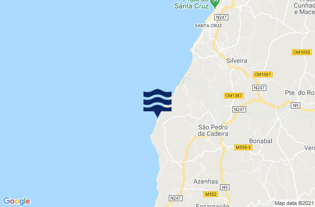 Praia de Cambelas, Portugalの潮見表地図