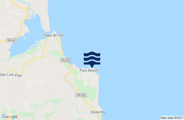 Praia de Pipa, Brazilの潮見表地図